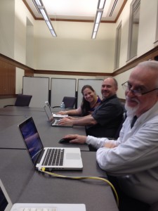 Meredith Levin, Nick Patterson, and Bob Scott in the Studio@Butler